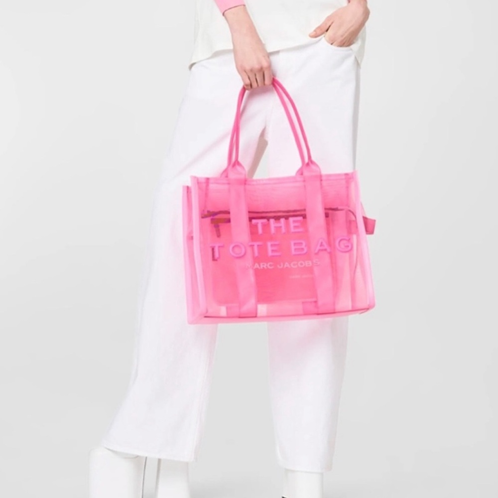 Marc Jacobs Large Pink Mesh Tote Bag - Picture 2 of 8